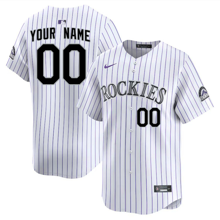 Custom Colorado Rockies Name And Number Baseball Jersey-White